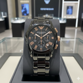 EMP ARMN QUARTZ METAL STRAP WATCH